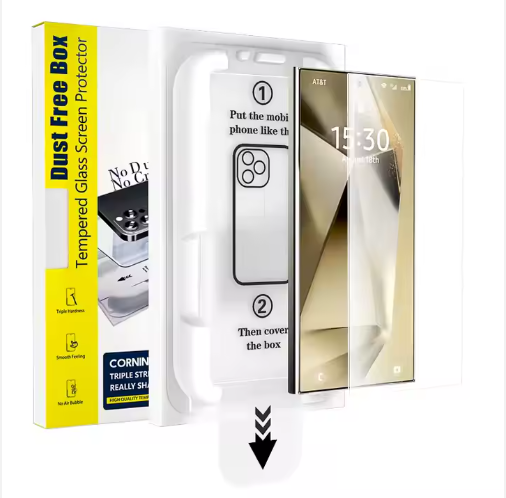4K HD/Anti-Peeping Tempered Glass Screen Protector with Auto Dust-elimination Installation